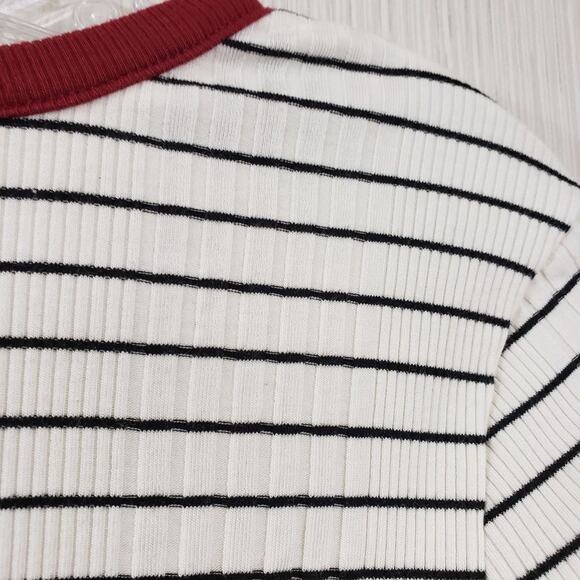 Joie Tayanita long sleeve scoop neck striped ribbed top woman's size small - Picture 7 of 8